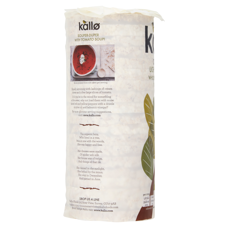 Kallo Organic Lightly Salted Rice Cakes, 130g