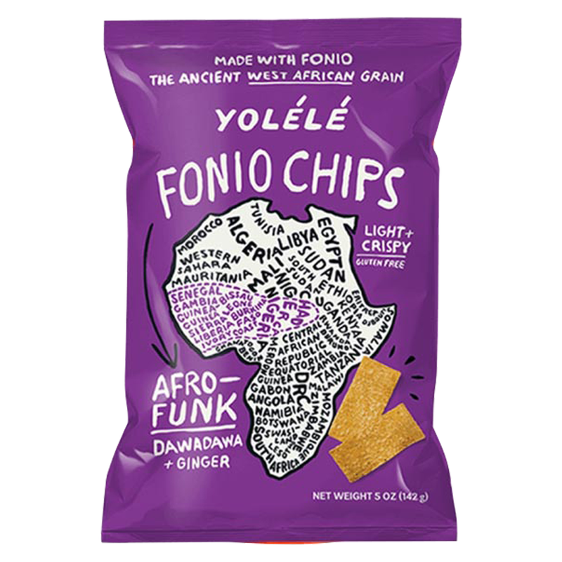 Yolélé Afro-Funk Fonio Chips (Dawadawa + Ginger) 5oz