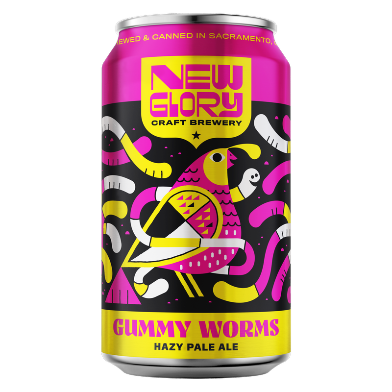 New Glory Gummy Worms 12pk 12oz Can