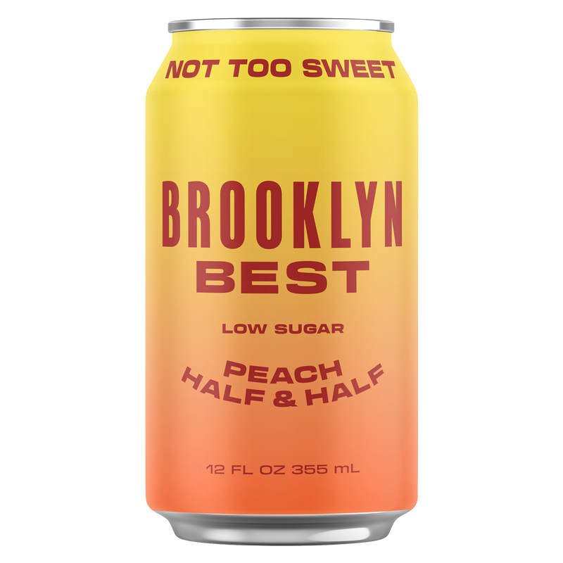 Brooklyn Best Low-Sugar Peach Half & Half 12oz can