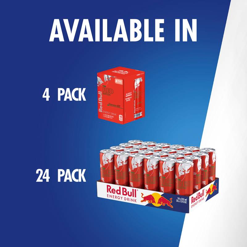 Red Bull Red Edition Watermelon Energy Drink 24pk 12oz Can- XL
