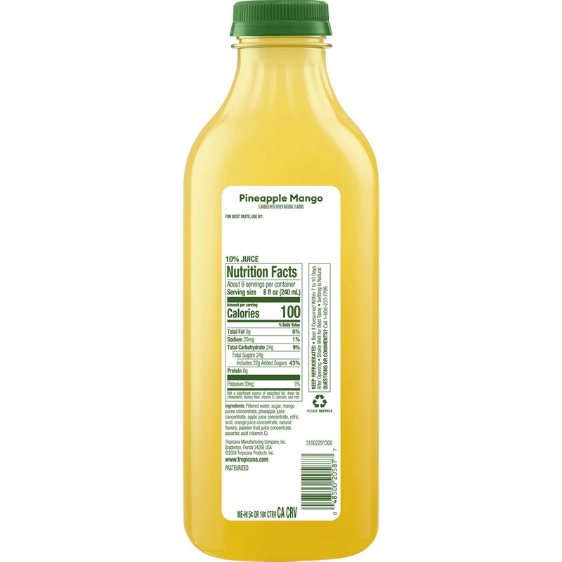 Tropicana Pineapple Mango Splash 46oz Btl