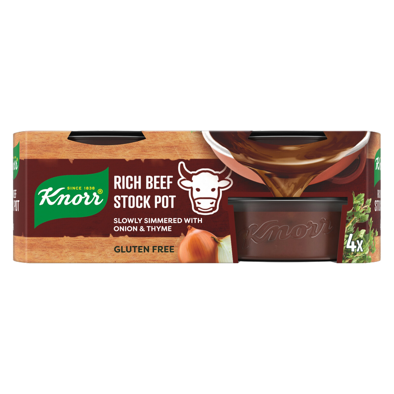 Knorr Rich Beef Stockpot Pot, 4 x 28g