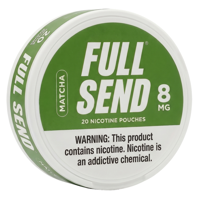 Full Send Matcha Nicotine Pouch, 8mg.