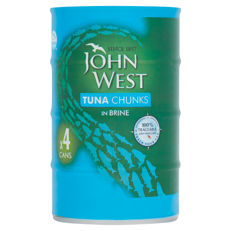 John West Tuna Chunks in Brine, 4 x 145g