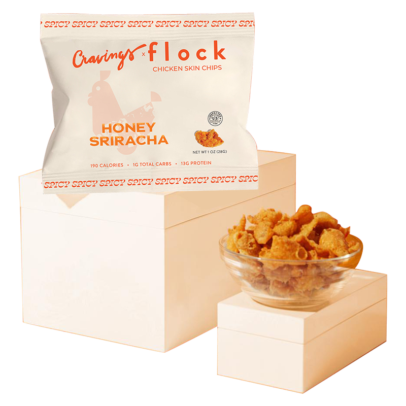 Flock Honey Sriracha Chicken Skin Chips 1oz