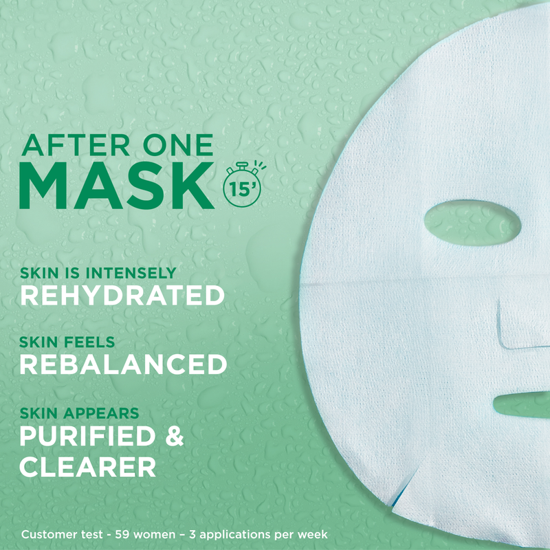 Garnier Moisture Bomb Face Mask Geen Tea, 32g
