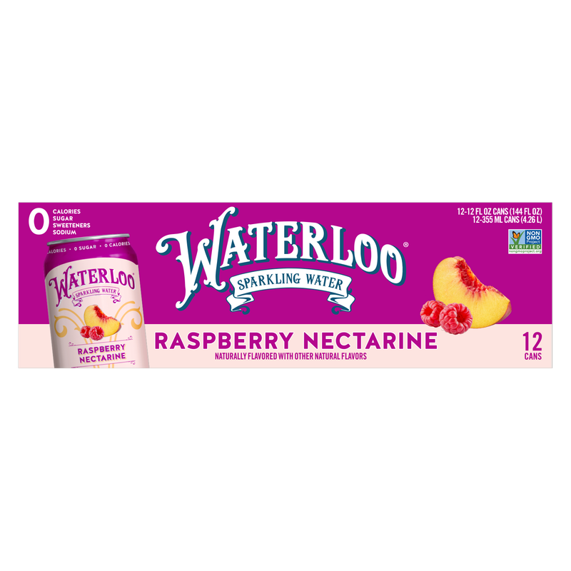 Waterloo Raspberry Nectarine 12pk 12oz Can