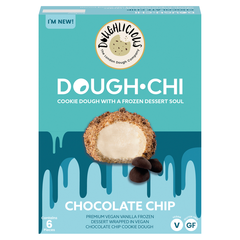 Doughlicious Dough Chi Vegan Chocolate Chip & Vanilla (GF) (V), 204g