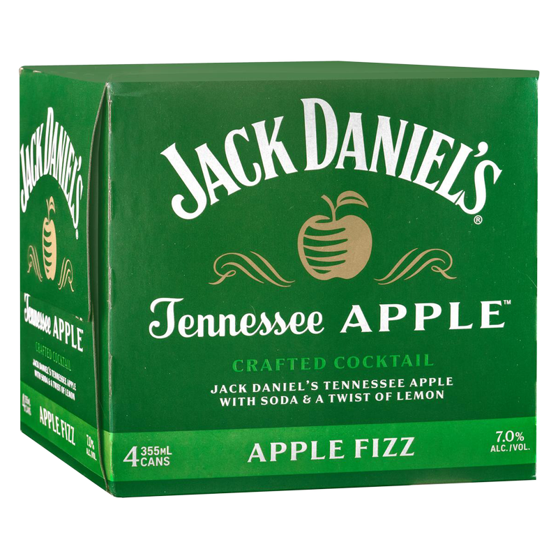 Jack Daniels Apple Fizz Can 355ml 7% ABV