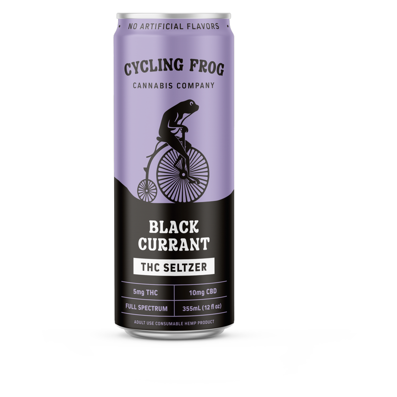 Cycling Frog 5mg THC Black Currant Seltzer 6pk 12oz Can