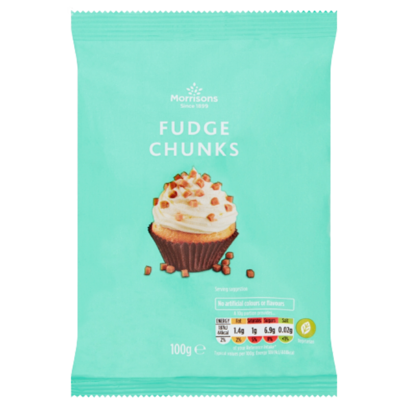 Morrisons Fudge Chunks, 100g
