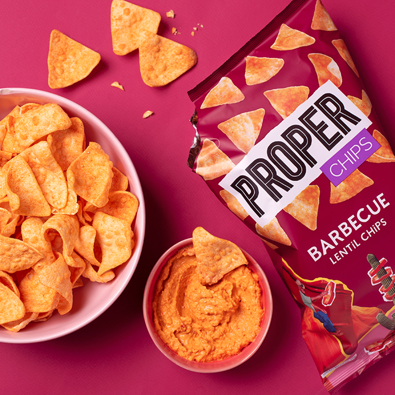 Properchips Barbecue Lentil Chips, 85g