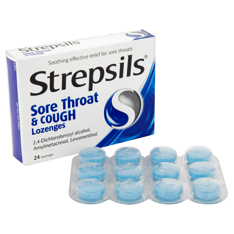 Strepsils Sore Throat & Cough, 24pcs