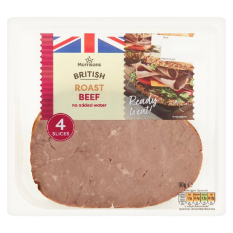 Morrisons British Roast Beef Slices, 90g