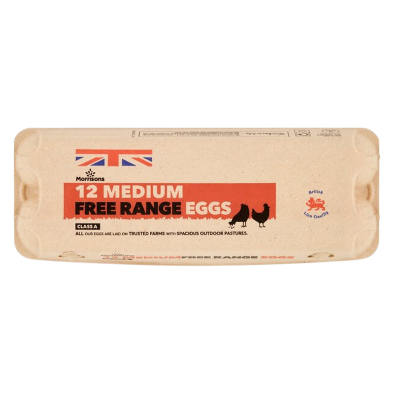 Morrisons Medium Free Range Eggs, 12pcs