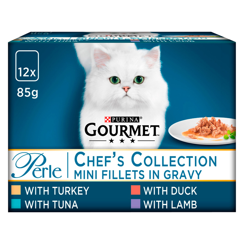 Gourmet Perle Cat Food Chefs Collection, 12 x 85g