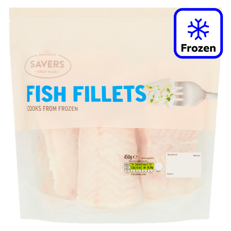 Morrisons Savers Frozen Fish Fillets, 450g