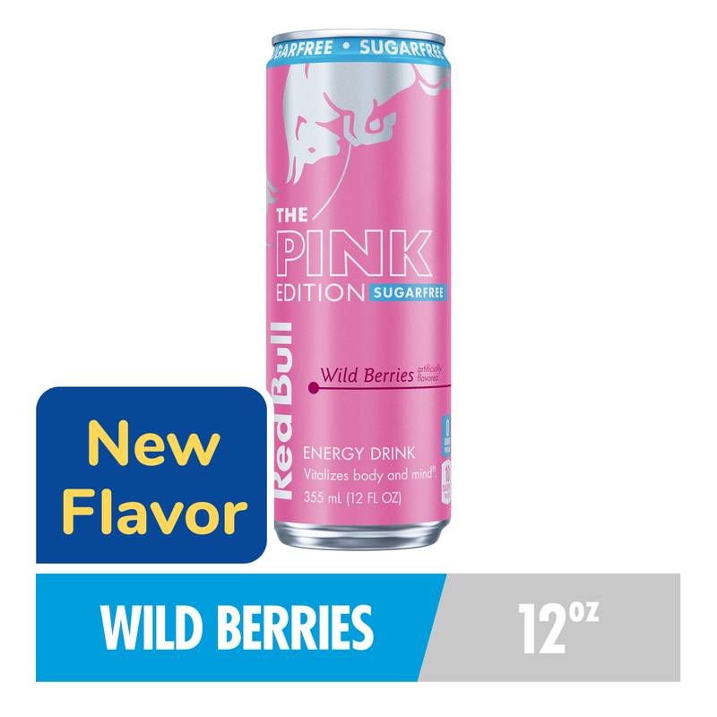 Red Bull Sugar Free Pink Edition Wild Berries 12oz Can