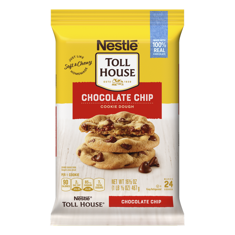 Nestle Toll House Chocolate Chip Cookie Ready to Bake Dough - 24ct/16.5oz