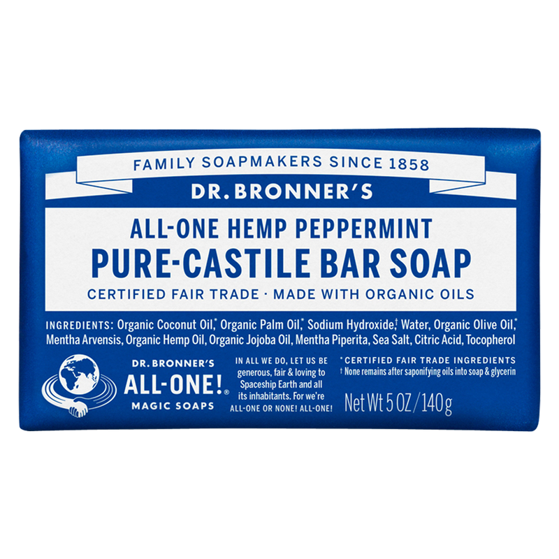 Dr. Bronner's All-One Hemp Peppermint Pure-Castille Bar Soap 5oz