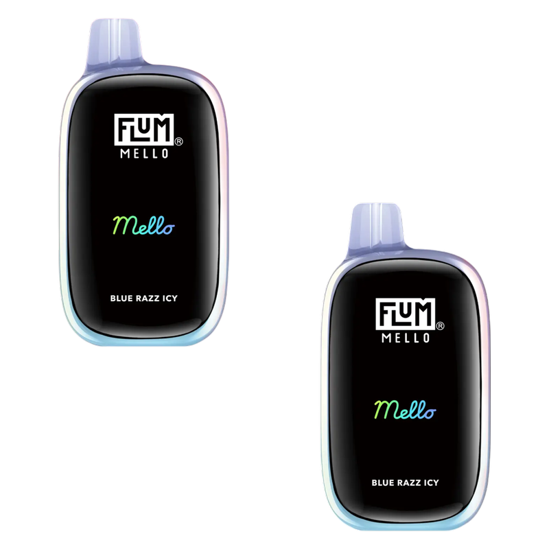 2 Flum Mello Blue Razz Icy Disposable Vape 20,000 Puffs