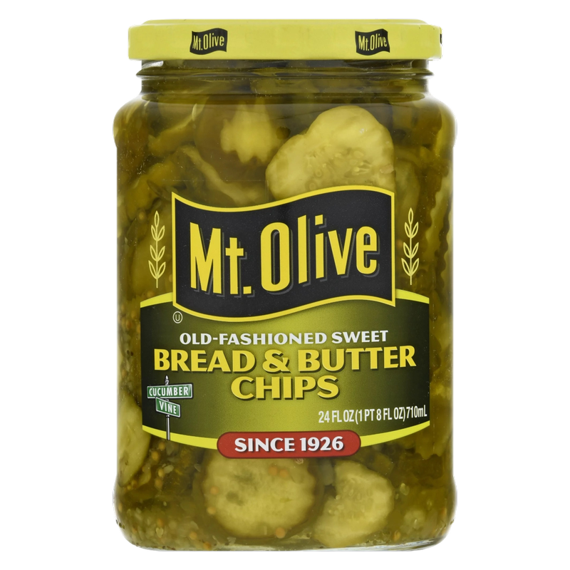 Mt. Olive Bread & Butter Pickle Chips Jar 24oz. 