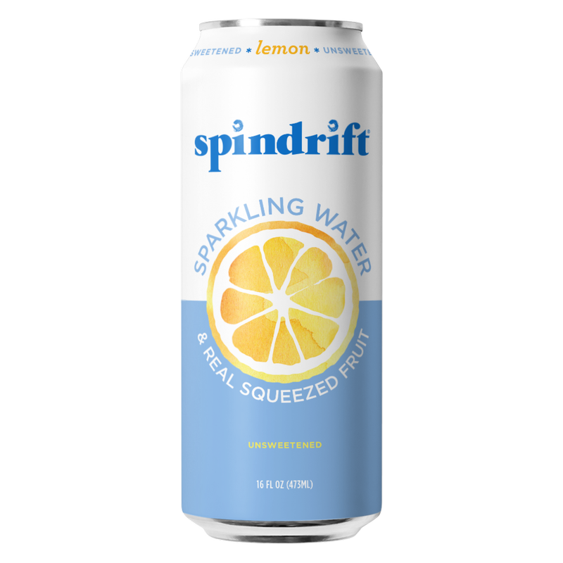 Spindrift Sparkling Water Lemon 16oz Can