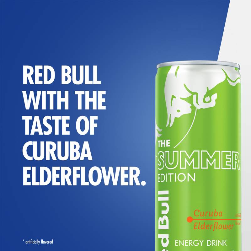 Red Bull Energy Drink Summer Ed. Curuba Elderflower, 8.4 Fl Oz, 4 Cans