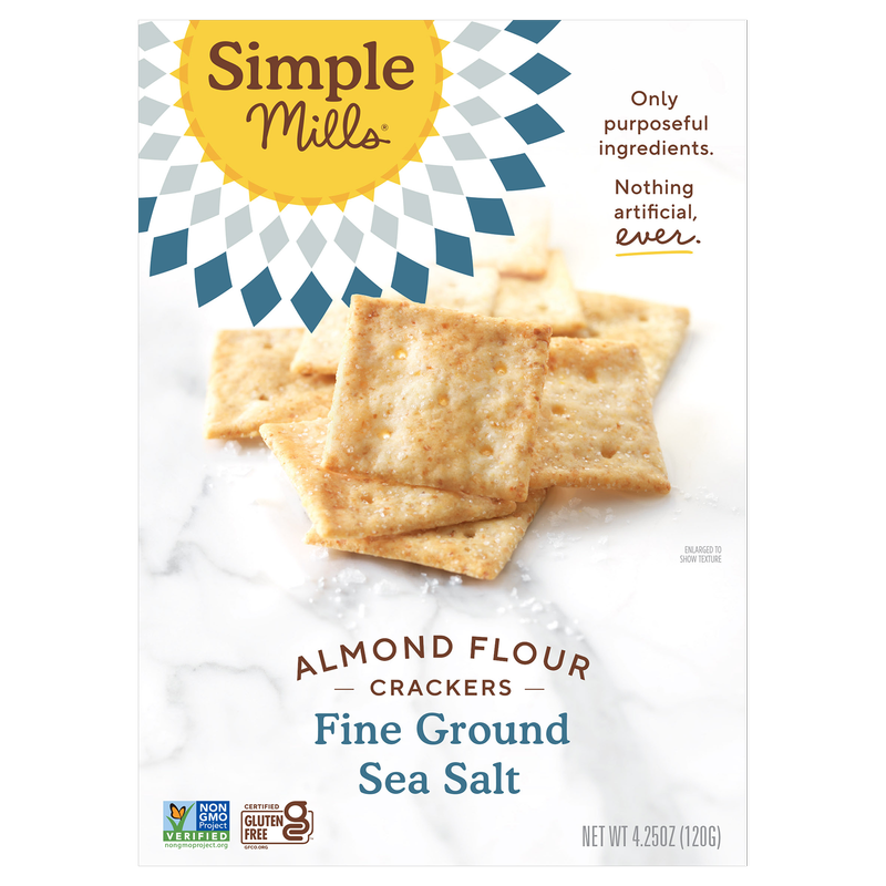 Simple Mills Fine Ground Sea Salt Almond Flour Crackers 4.25oz