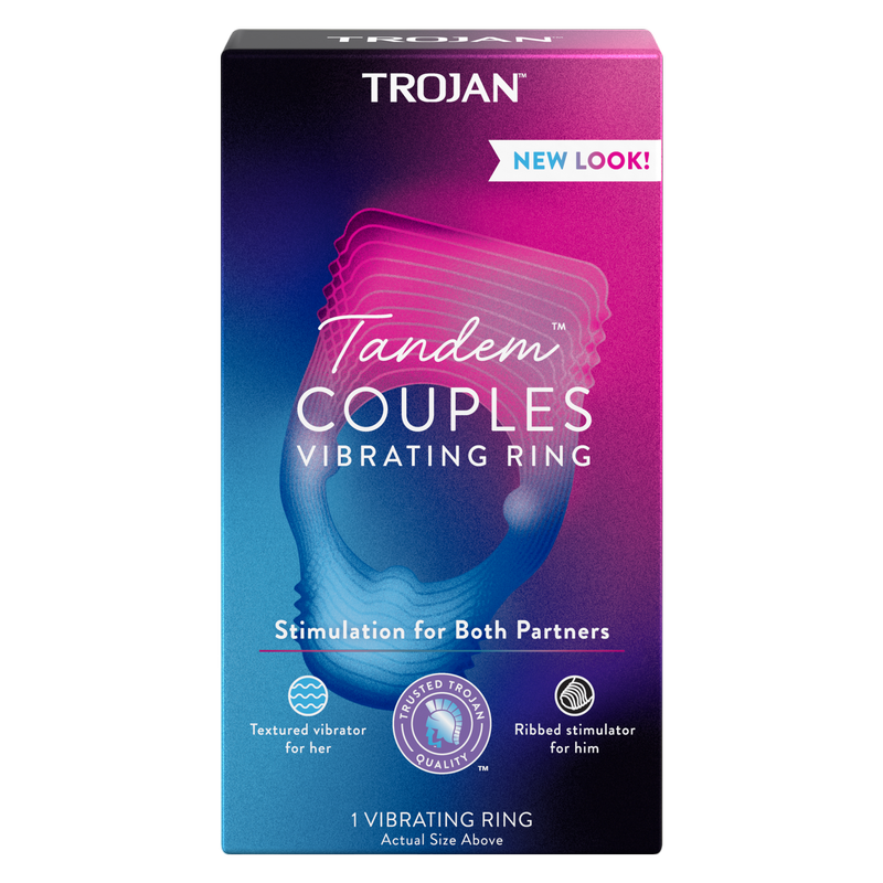 Trojan Vibrations Tandem Couples Vibrating Ring 1ct