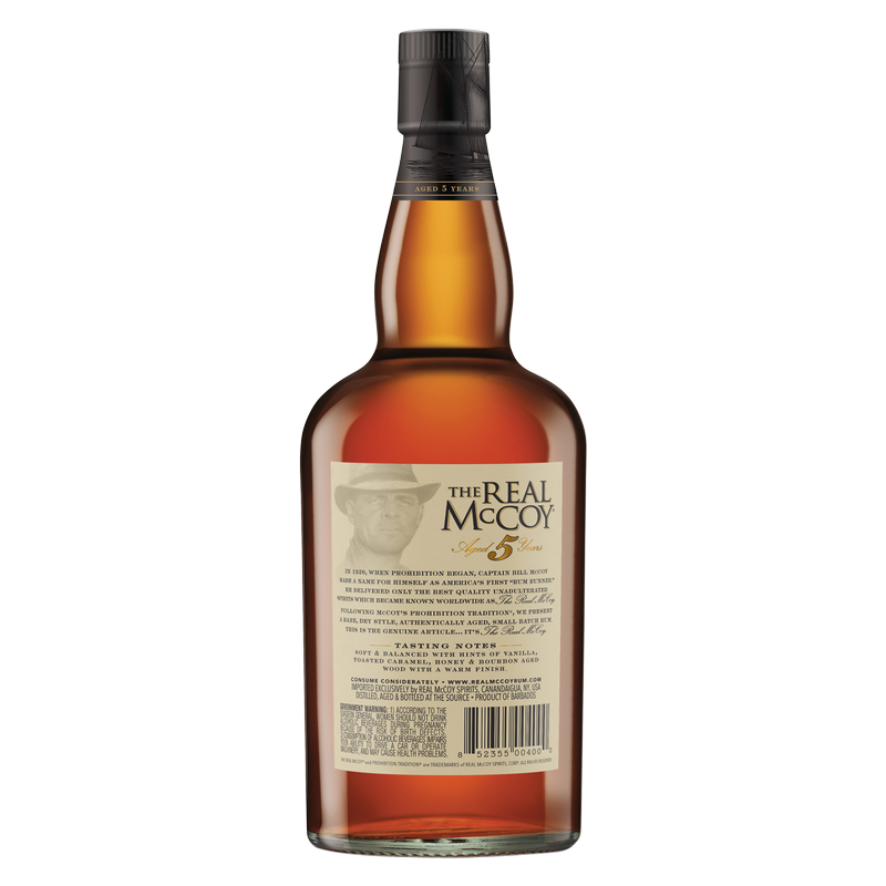 The Real McCoy Rum 5 Yr 750ml (80 Proof)