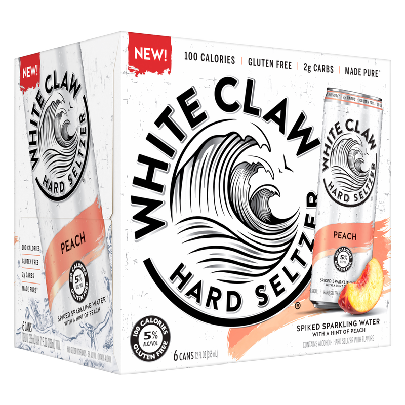White Claw Seltzer Peach 6pk 12oz Can 5.0% ABV