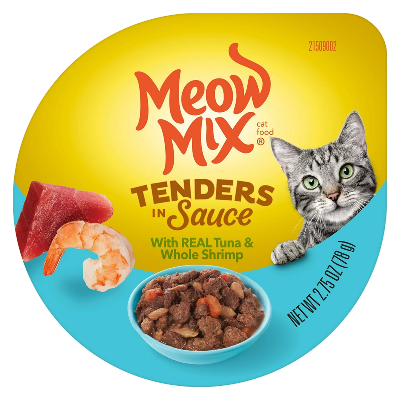 Meow Mix Tenders in Sauce Tuna & Shrimp 2.75oz