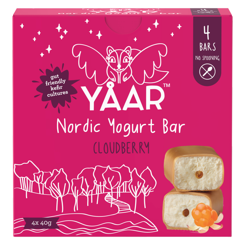 YAAR Cloudberry Nordic Yogurt Bar, 4 x 40g