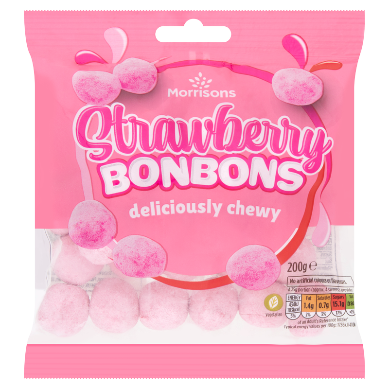 Morrisons Strawberry Bon Bons, 200g