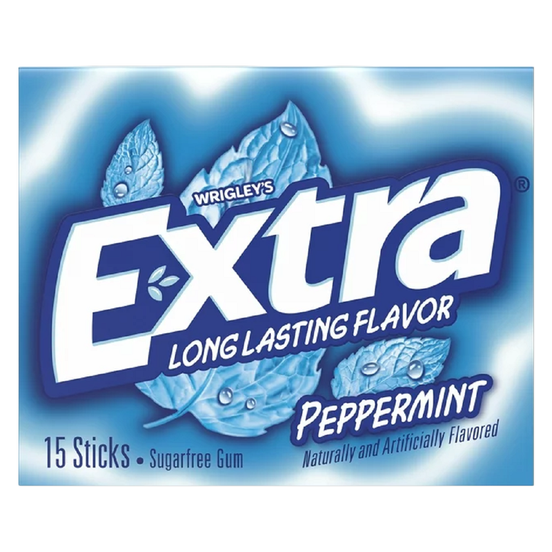 Extra Peppermint Sugar Free Chewing Gum, 15-Stick