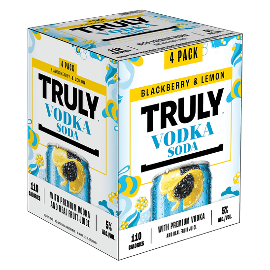 Truly Blackberry Lemon Vodka Seltzer 4pk 12oz Can