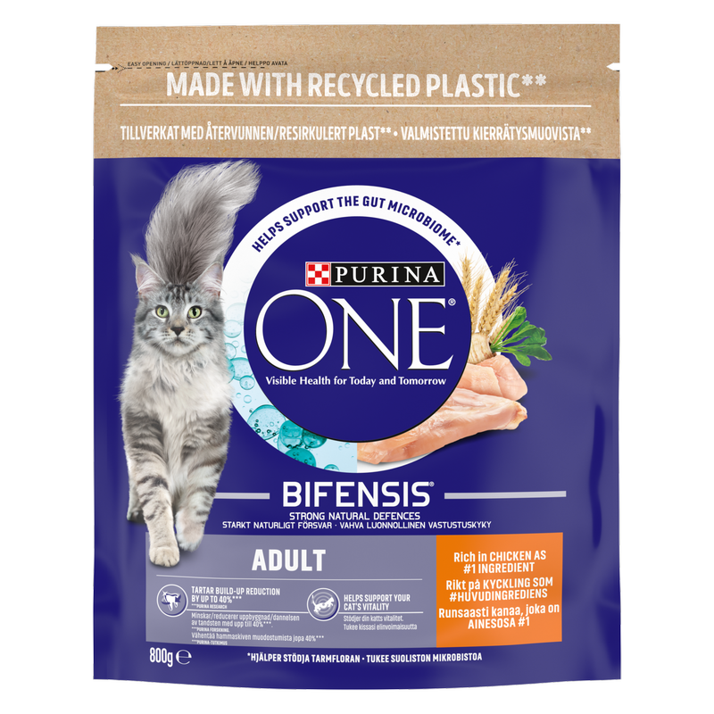 Purina One 成人干猫粮鸡肉和全谷物，800g