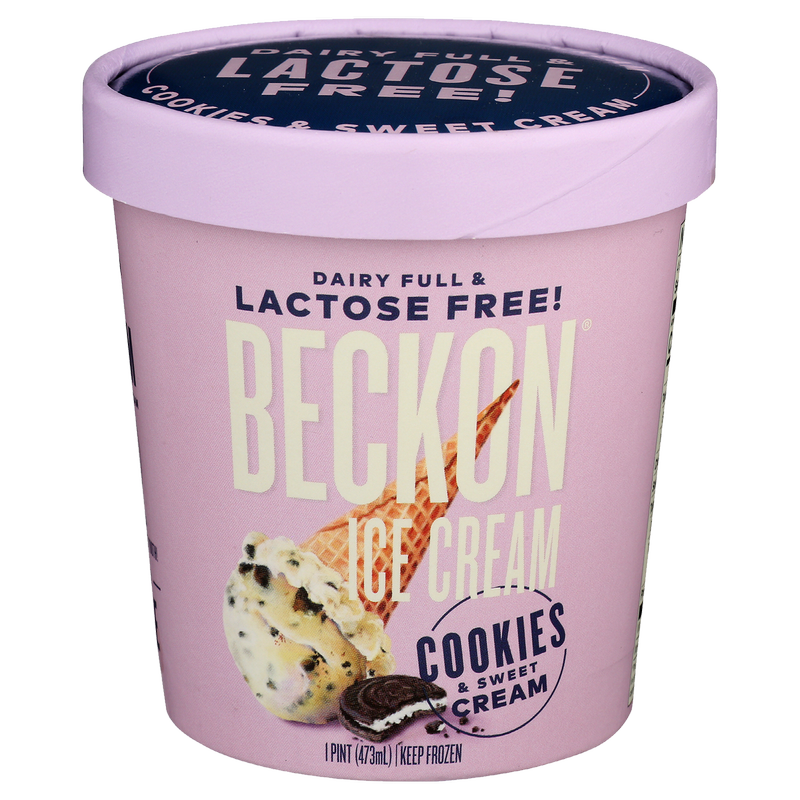 Beckon Ice Cream Cookies and Sweet Cream Pint 16oz
