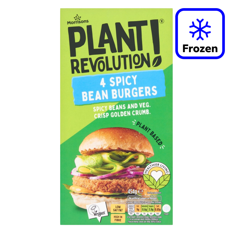 Morrisons Plant Revolution 4 Spicy Nacho Bean Burgers, 454g