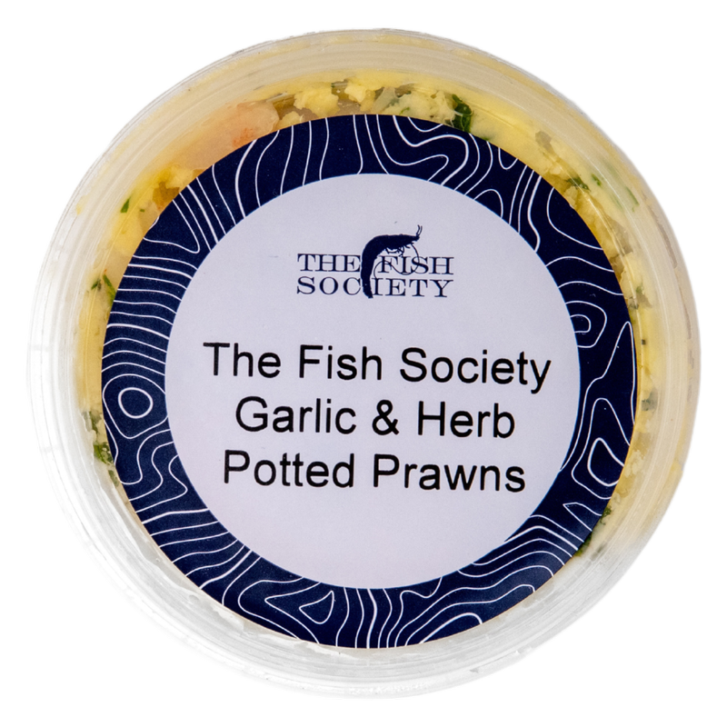 The Fish Society Garlic & Herb Potted Prawns - Frozen, 100g