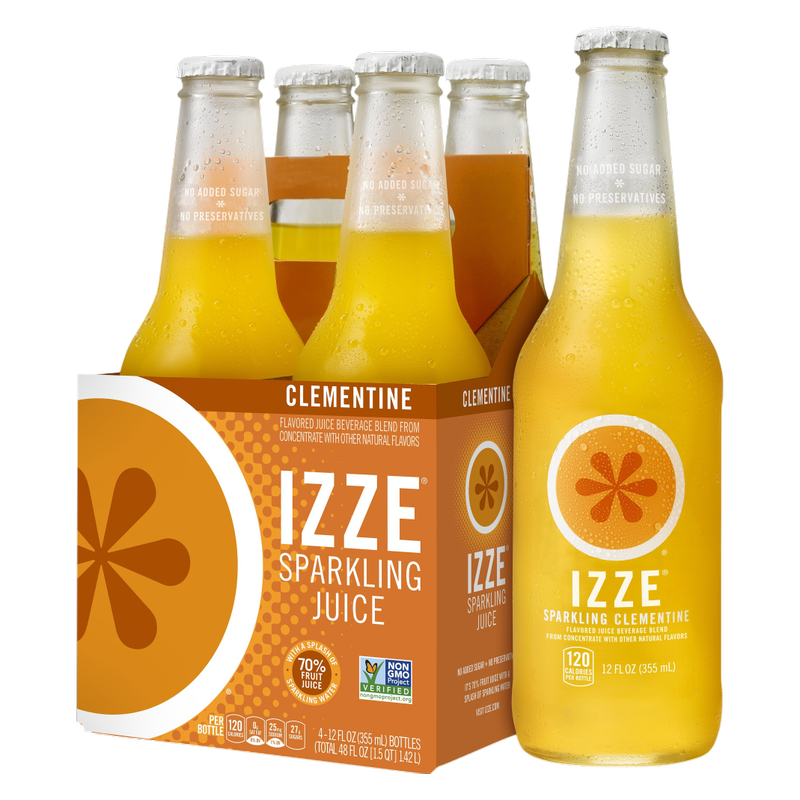 Izze Clementine Sparkling Juice 4pk 12oz Can