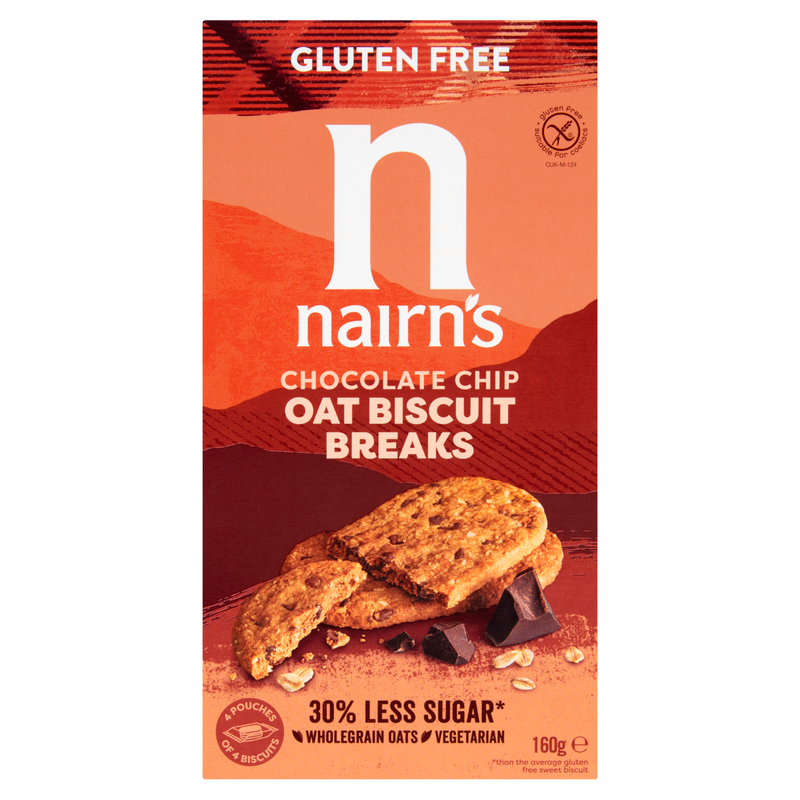 Nairn's Gluten Free Biscuit Breaks Oats & Chocolate Chip, 160g