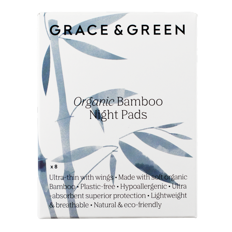 Grace & Green Organic bamboo night pads, 8pcs