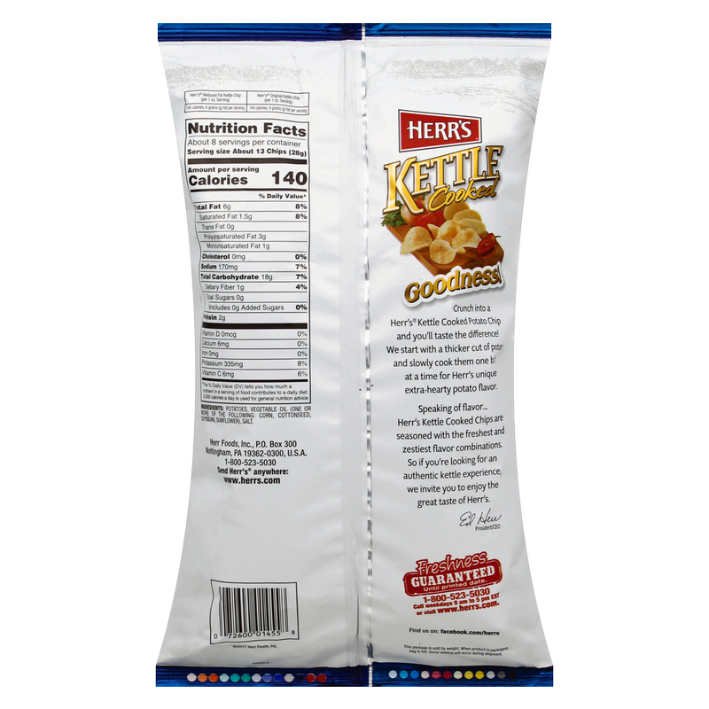 Herr's Kettle Chips Reduced Fat 7.5oz