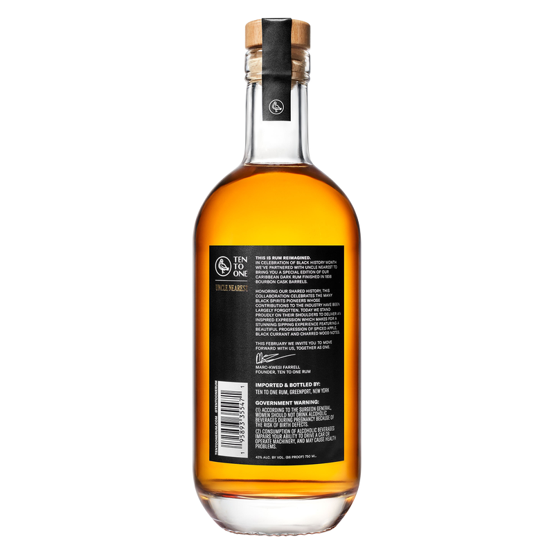 Uncle Nearest Ten to One Rum 750ml