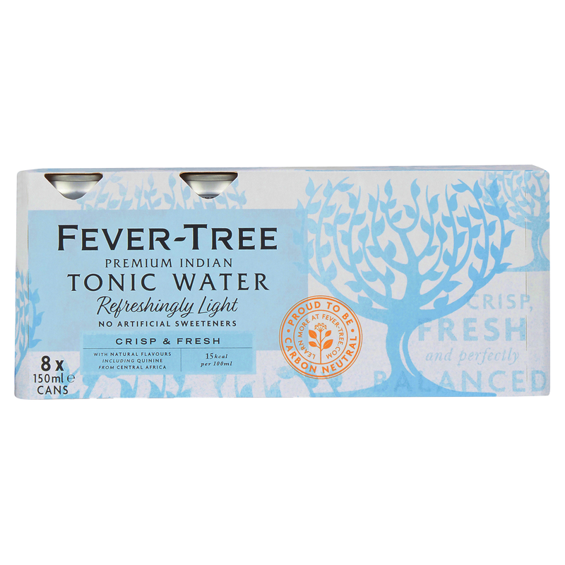 Fever Tree Refreshingly Light Tonic Water, 8 x 150ml
