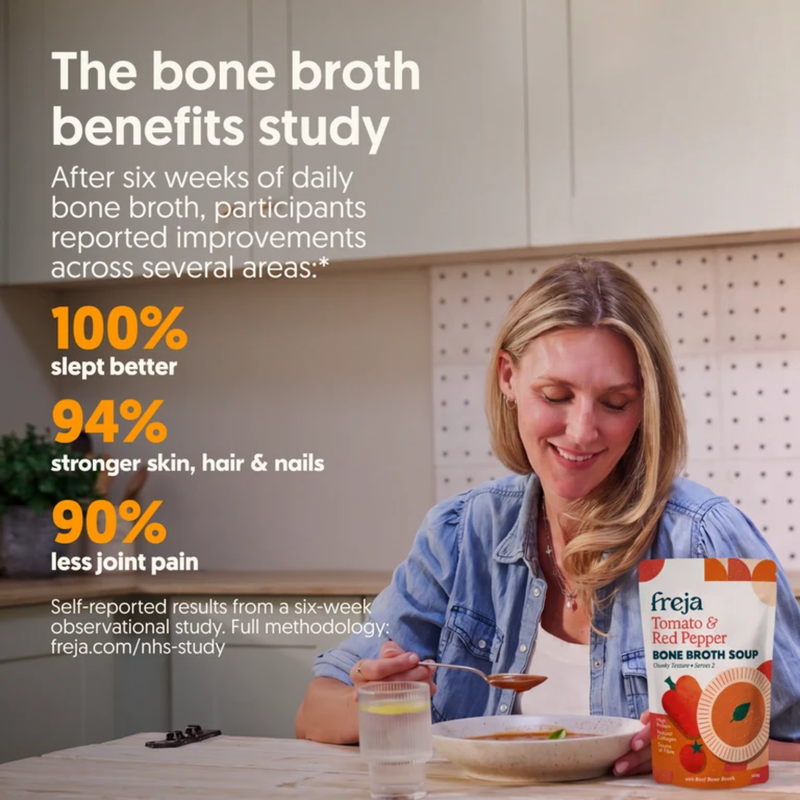 Freja Tomato & Red Pepper Bone Broth Soup, 560g