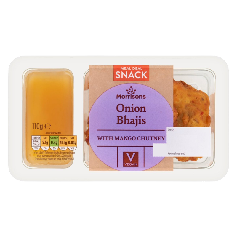 Morrisons Onion Bhaji & Mango Chutney Snack Pot, 110g